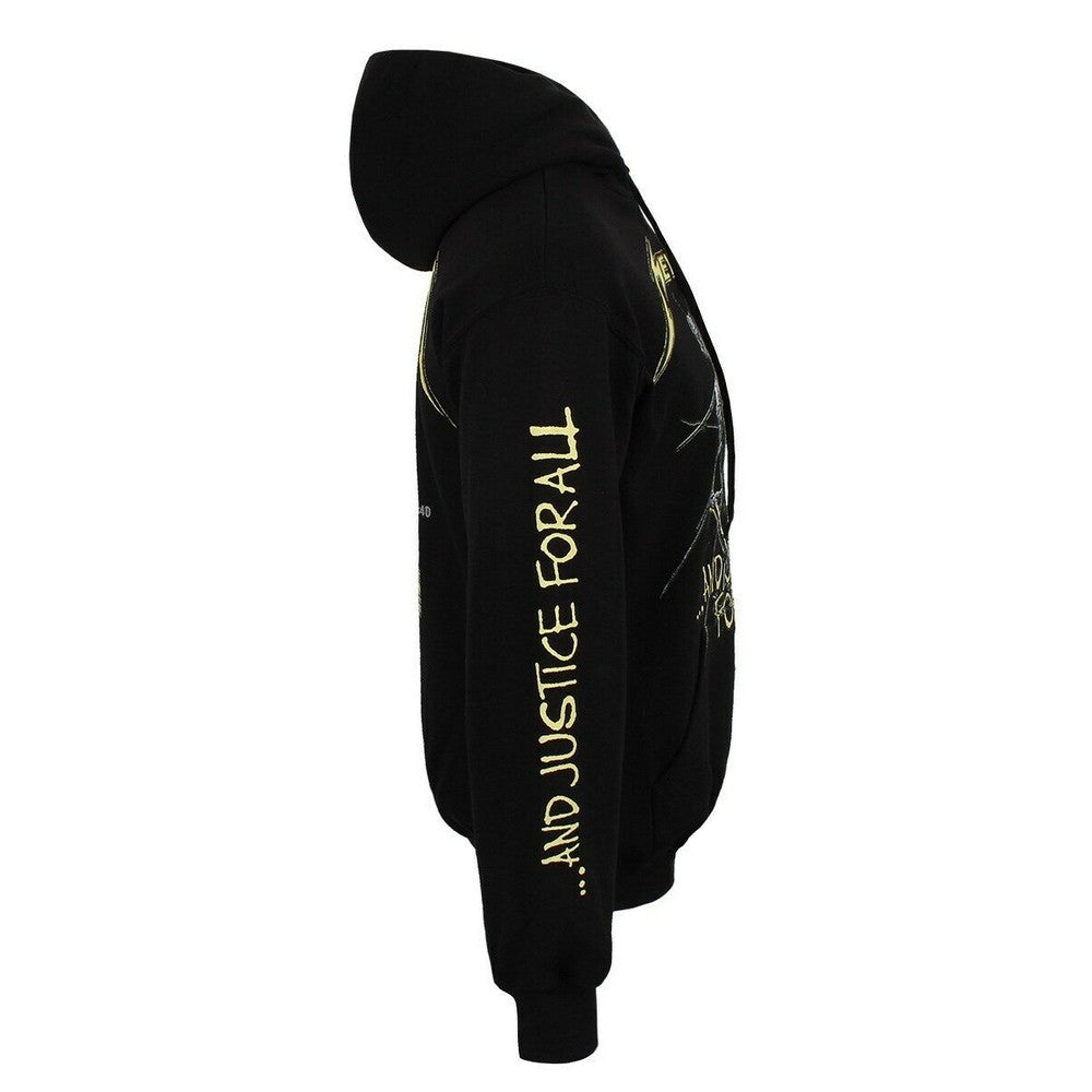 Black - Side - Metallica Unisex Adult And Justice For All Tracks Hoodie