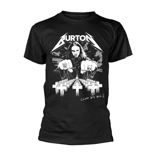 Black - Front - Metallica Unisex Adult Cliff Em All T-Shirt