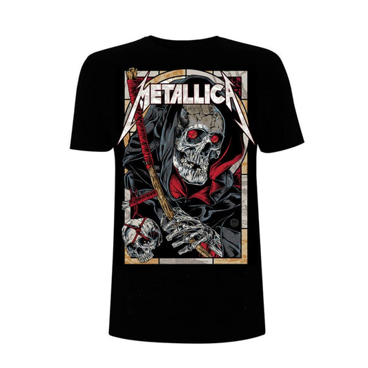 Black - Front - Metallica Unisex Adult Death Reaper T-Shirt