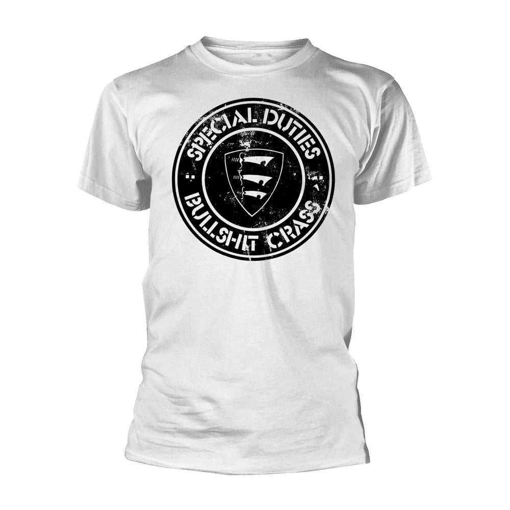 White - Front - Special Duties Unisex Adult Bullshit Crass T-Shirt