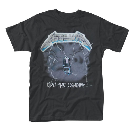 Black - Front - Metallica Unisex Adult Ride The Lightning T-Shirt