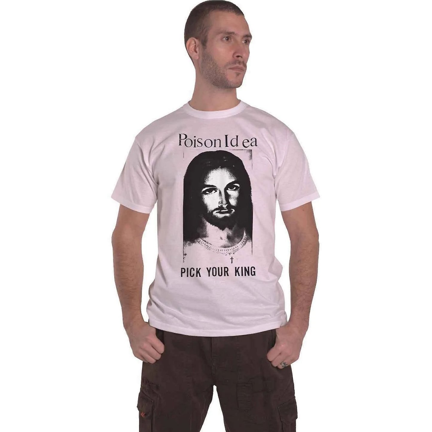 White - Side - Poison Idea Unisex Adult Pick Your King T-Shirt