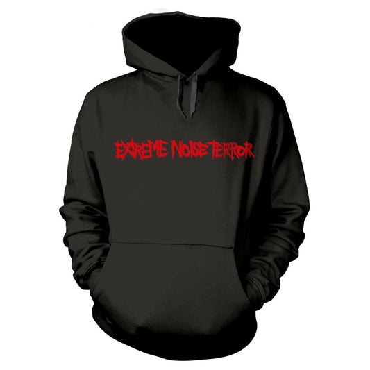 Black - Front - Extreme Noise Terror Unisex Adult Logo Hoodie
