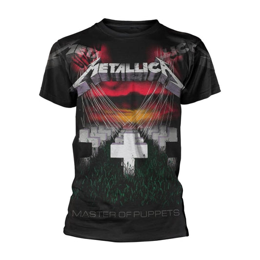 Black - Front - Metallica Unisex Adult Puppets Faded T-Shirt