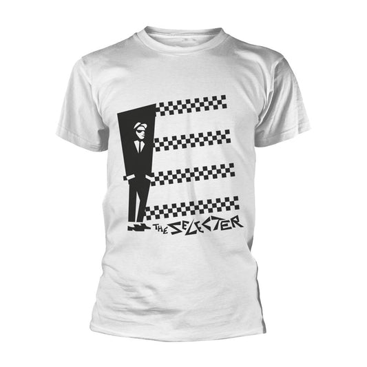 White - Front - The Selecter Unisex Adult Two Tone Striped T-Shirt