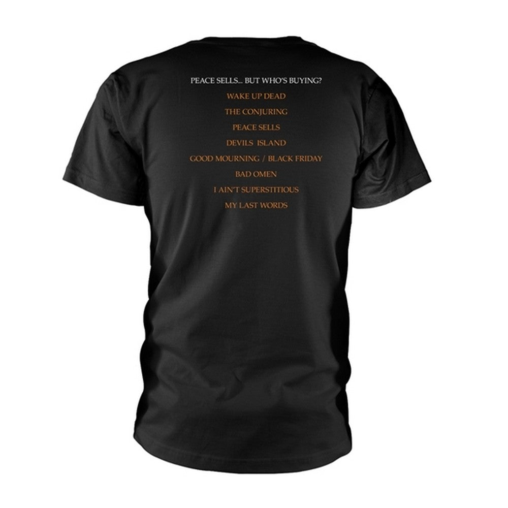 Black - Back - Megadeth Unisex Adult Peace Sells Back Print T-Shirt