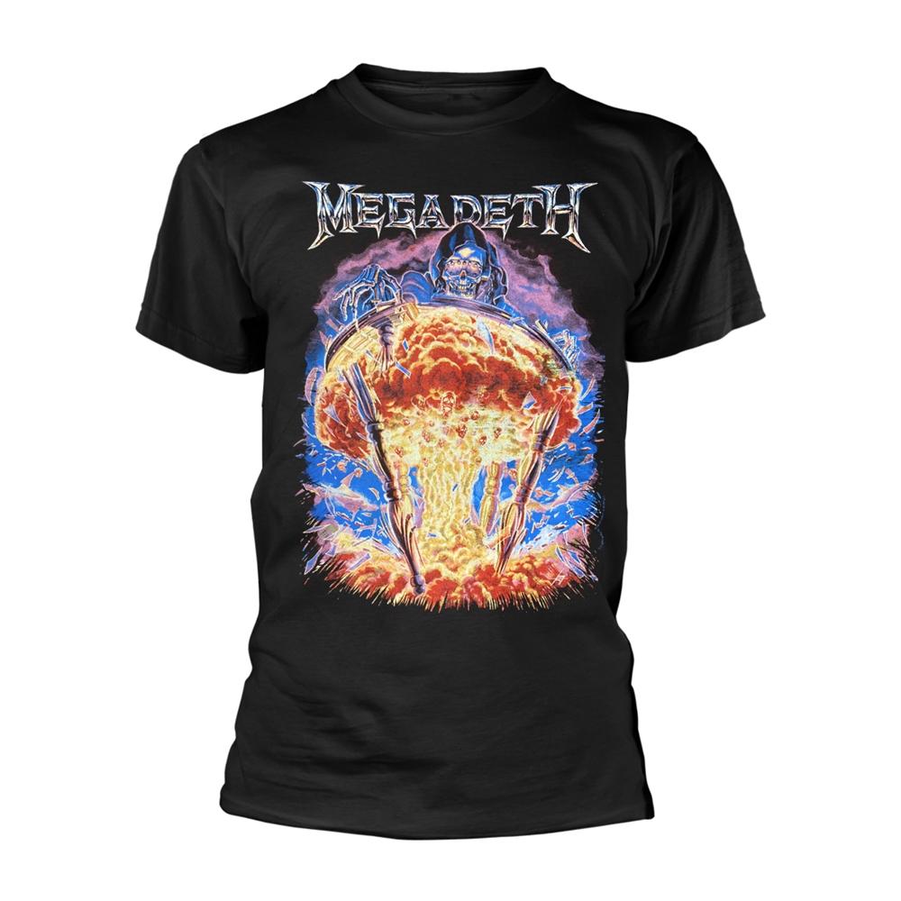 Black - Front - Megadeth Unisex Adult Bomb Splatter T-Shirt