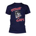 Navy - Front - Stray Cats Unisex Adult Logo T-Shirt