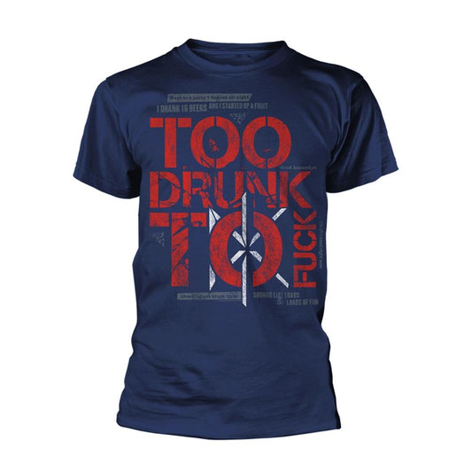 Blue - Front - Dead Kennedys Unisex Adult Too Drunk To Fuck T-Shirt