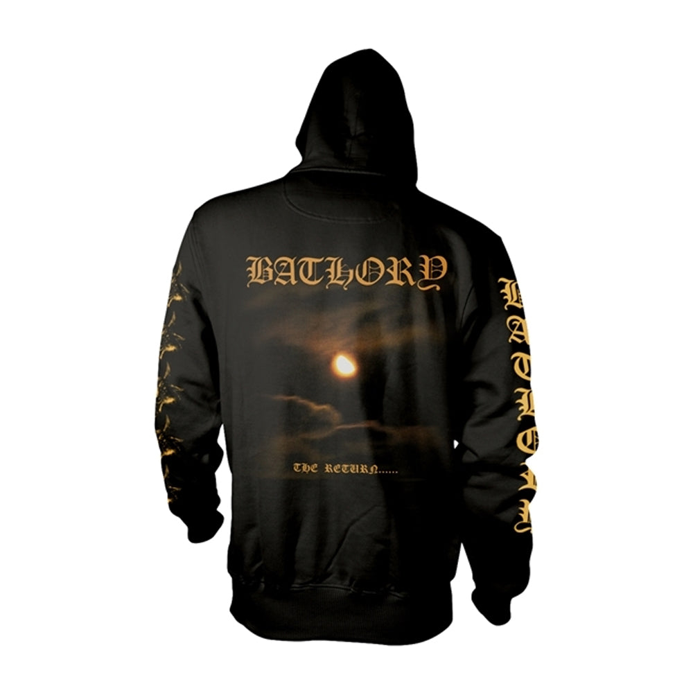 Black - Back - Bathory Unisex Adult The Return Hoodie