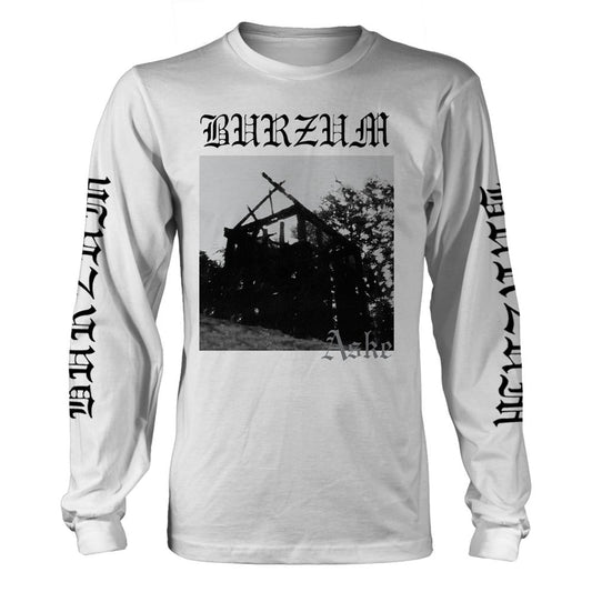 White - Front - Burzum Unisex Adult Aske Long-Sleeved T-Shirt