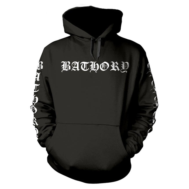 Black - Front - Bathory Unisex Adult Logo Hoodie