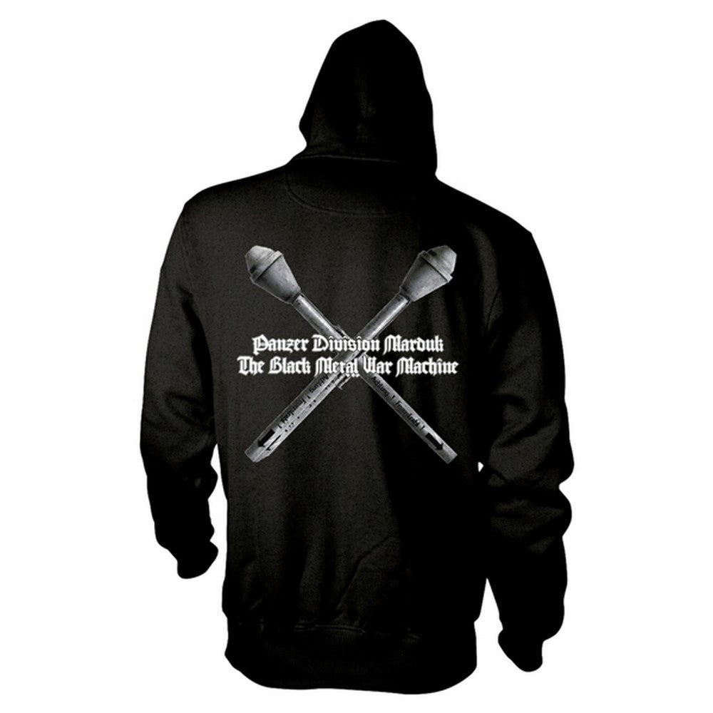 Black - Back - Marduk Unisex Adult Panzer Full Zip Hoodie