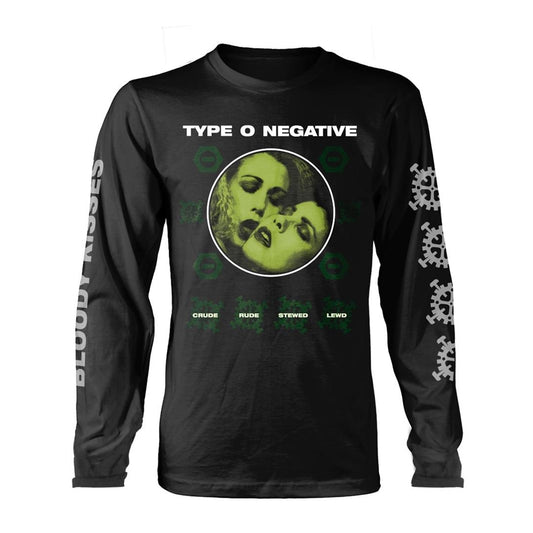 Black - Front - Type O Negative Unisex Adult Crude Gears Long-Sleeved T-Shirt