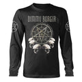 Black - Front - Dimmu Borgir Unisex Adult Puritanical Euphoric Misanthropia Skulls Long-Sleeved T-Shirt