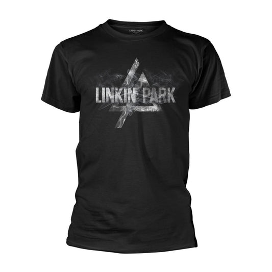 Black - Front - Linkin Park Unisex Adult Smoke Logo T-Shirt