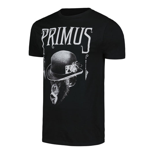 Black - Front - Primus Unisex Adult Monkey Short-Sleeved T-Shirt