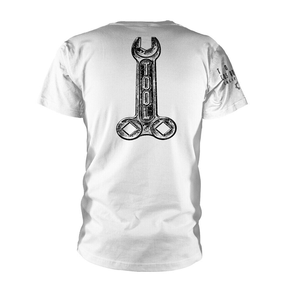White - Back - Tool Unisex Adult Wrench T-Shirt