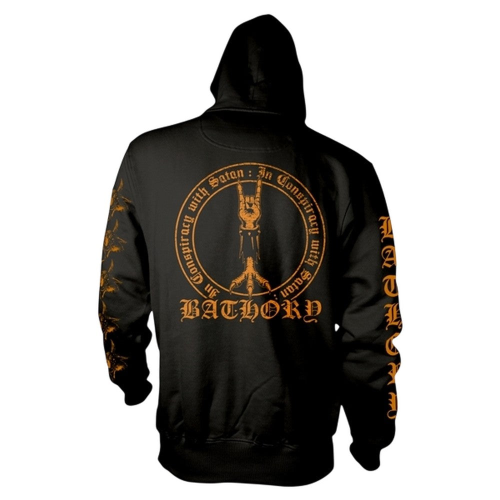 Black - Back - Bathory Unisex Adult In Conspiracy With Satan Hoodie