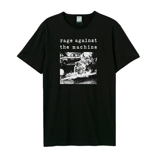 Black - Front - Rage Against the Machine Unisex Adult Monk Fire T-Shirt