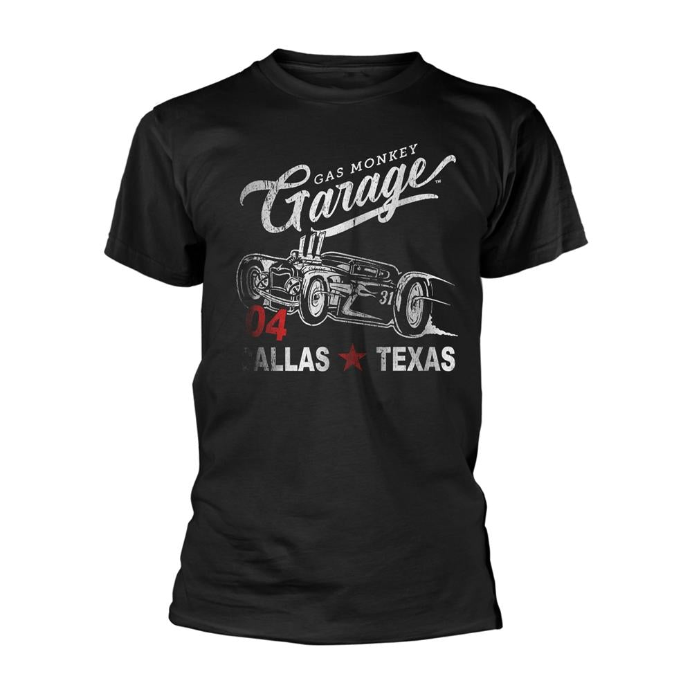 Black-White - Front - Gas Monkey Garage Unisex Adult Racer T-Shirt