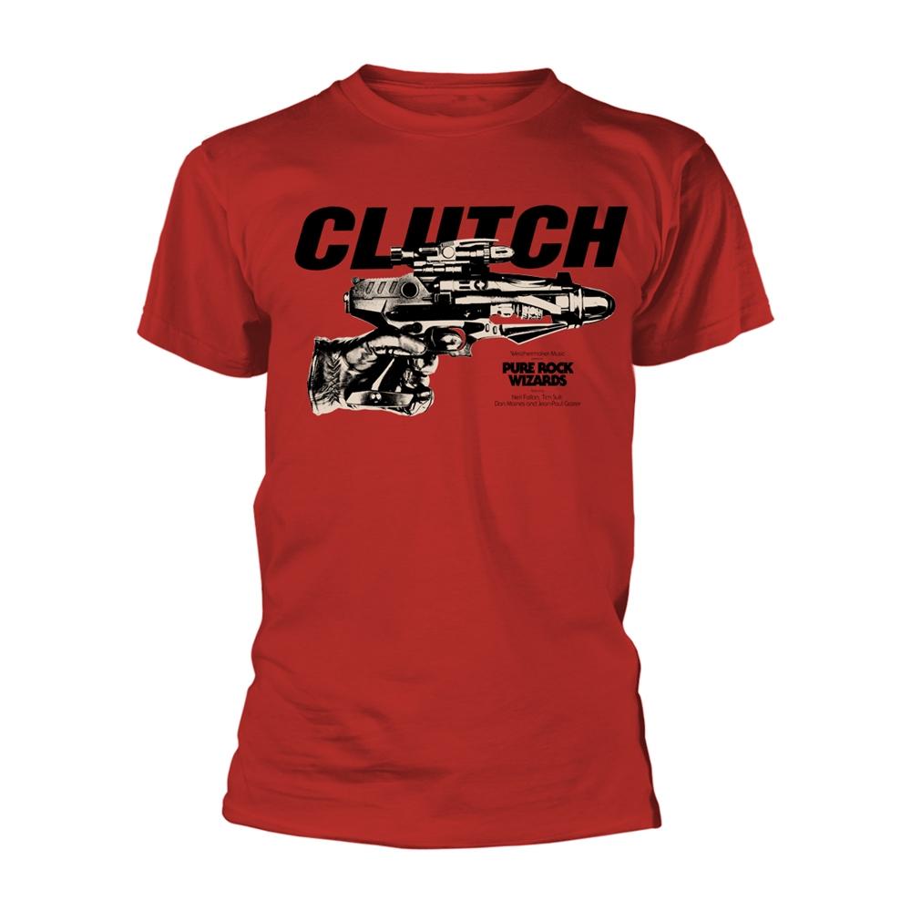 Red - Front - Clutch Unisex Adult Pure Rock Wizards T-Shirt