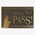 Brown-Black - Front - The Lord Of The Rings You Shall Not Pass Rubber Door Mat