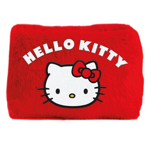 Red-White - Front - Hello Kitty Laughing Plush Pencil Case