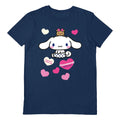 Navy Blue - Front - Cinnamoroll Unisex Adult Puppy T-Shirt