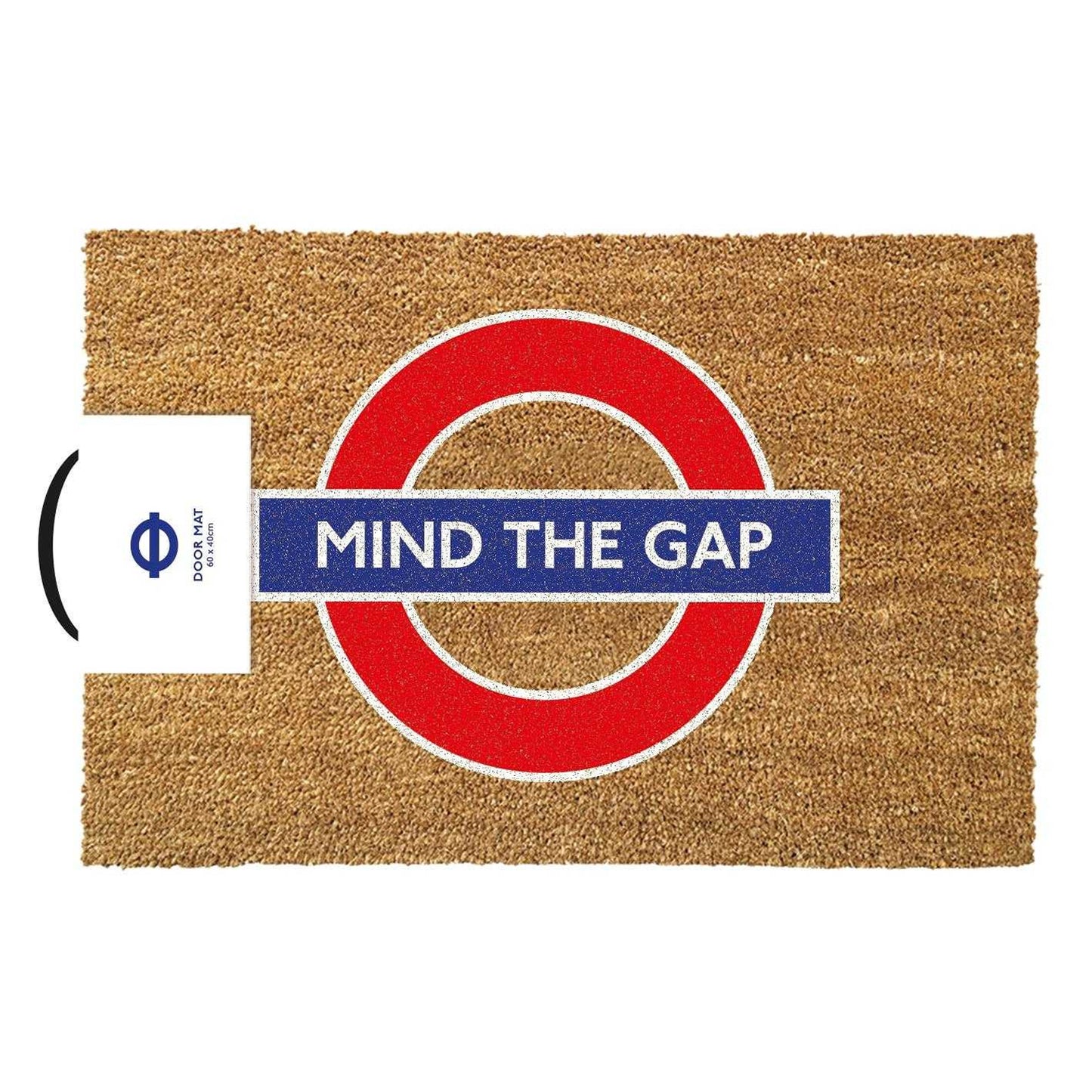 Sand-Red-Royal Blue - Back - Transport For London Mind The Gap Door Mat