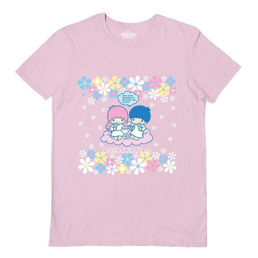 Light Pink - Front - Sanrio Womens-Ladies Little Twin Stars T-Shirt