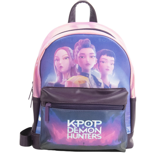 Purple-White - Front - K-Pop Demon Hunters Huntrix Fashion Backpack