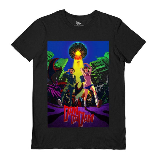 Black - Front - Dandadan Unisex Adult Spaceship T-Shirt