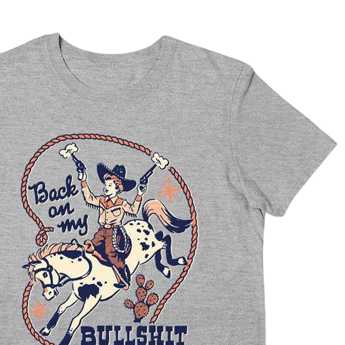 Grey - Side - Steven Rhodes Unisex Adult Back On My Bullshit T-Shirt