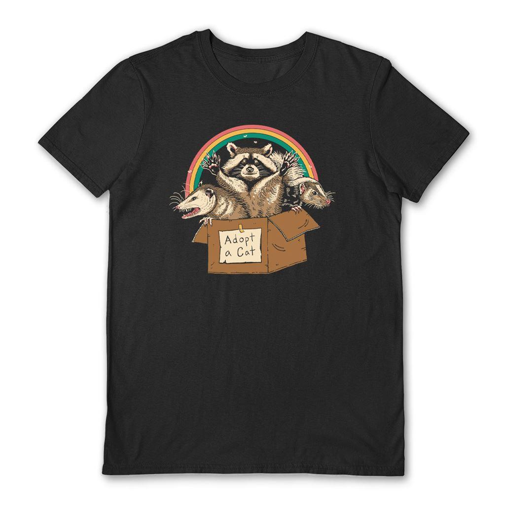 Black-Brown - Back - Vincent Trinidad Unisex Adult Adopt Forbidden Cats T-Shirt