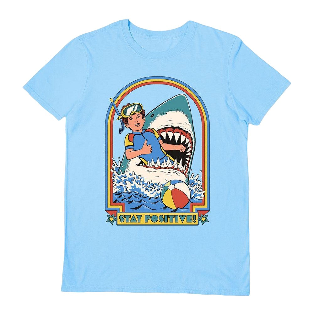 Light Blue - Front - Steven Rhodes Unisex Adult Stay Positive T-Shirt