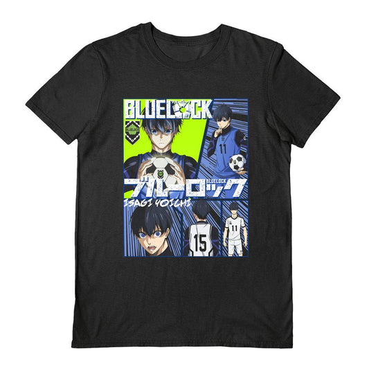 Black - Front - Blue Lock Unisex Adult Isagi Yoichi T-Shirt