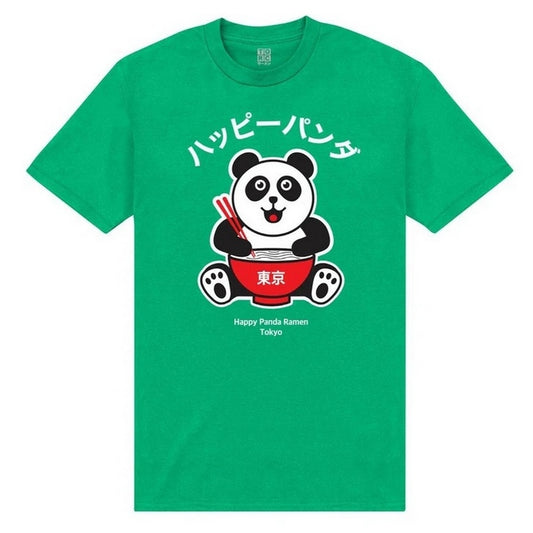 Irish Green - Front - TORC Unisex Adult Happy Panda T-Shirt