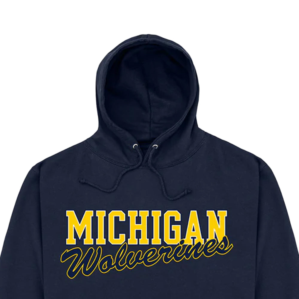 Navy - Back - Park Fields Unisex Adult University of Michigan Wolverines Hoodie