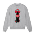 Heather Grey - Front - Coca-Cola Unisex Adult Bottle Bow Sweatshirt