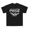 Black - Front - Coca-Cola Unisex Adult Wings T-Shirt