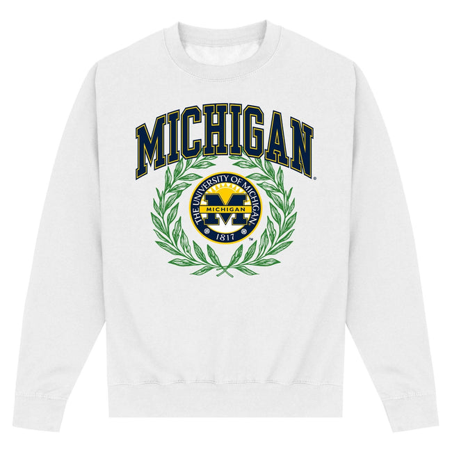White - Front - Park Fields Unisex Adult University of Michigan Sweatshirt