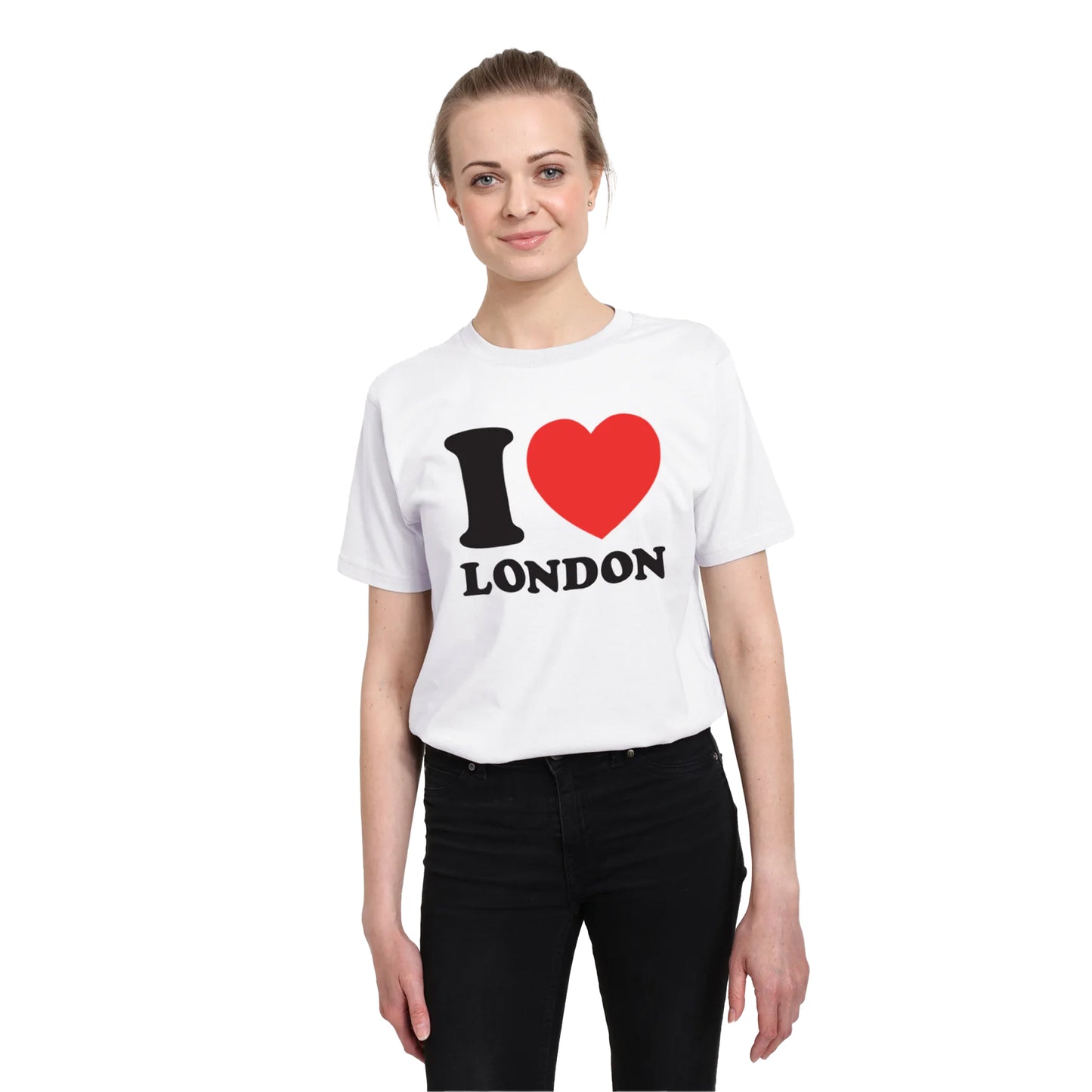 White - Side - Apoh Unisex Adult I Heart London T-Shirt