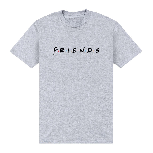 Heather Grey - Front - Friends Unisex Adult Logo T-Shirt