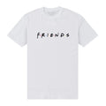 White - Front - Friends Unisex Adult Logo T-Shirt