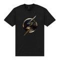 Black - Front - The Flash Unisex Adult Logo T-Shirt