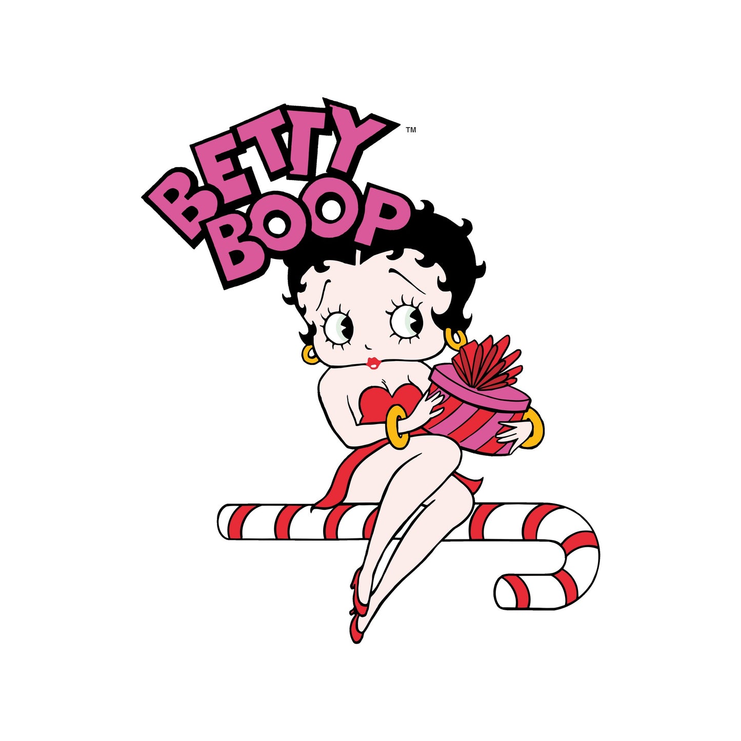 Celtic Green - Side - Betty Boop Unisex Adult Candy Cane Sweatshirt