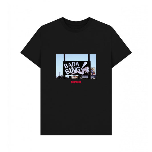 Black - Front - The Sopranos Unisex Adult Bada Bing Club T-Shirt