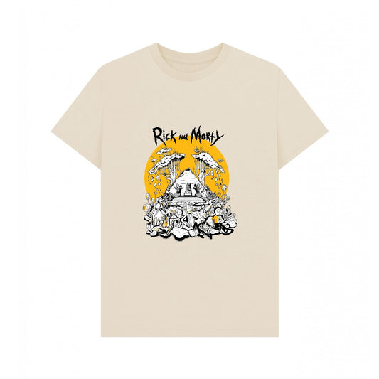 Oat - Front - Rick And Morty Unisex Adult Rest And Ricklaxation T-Shirt