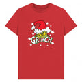 Red - Front - The Grinch Unisex Adult Santa Hat Stars T-Shirt